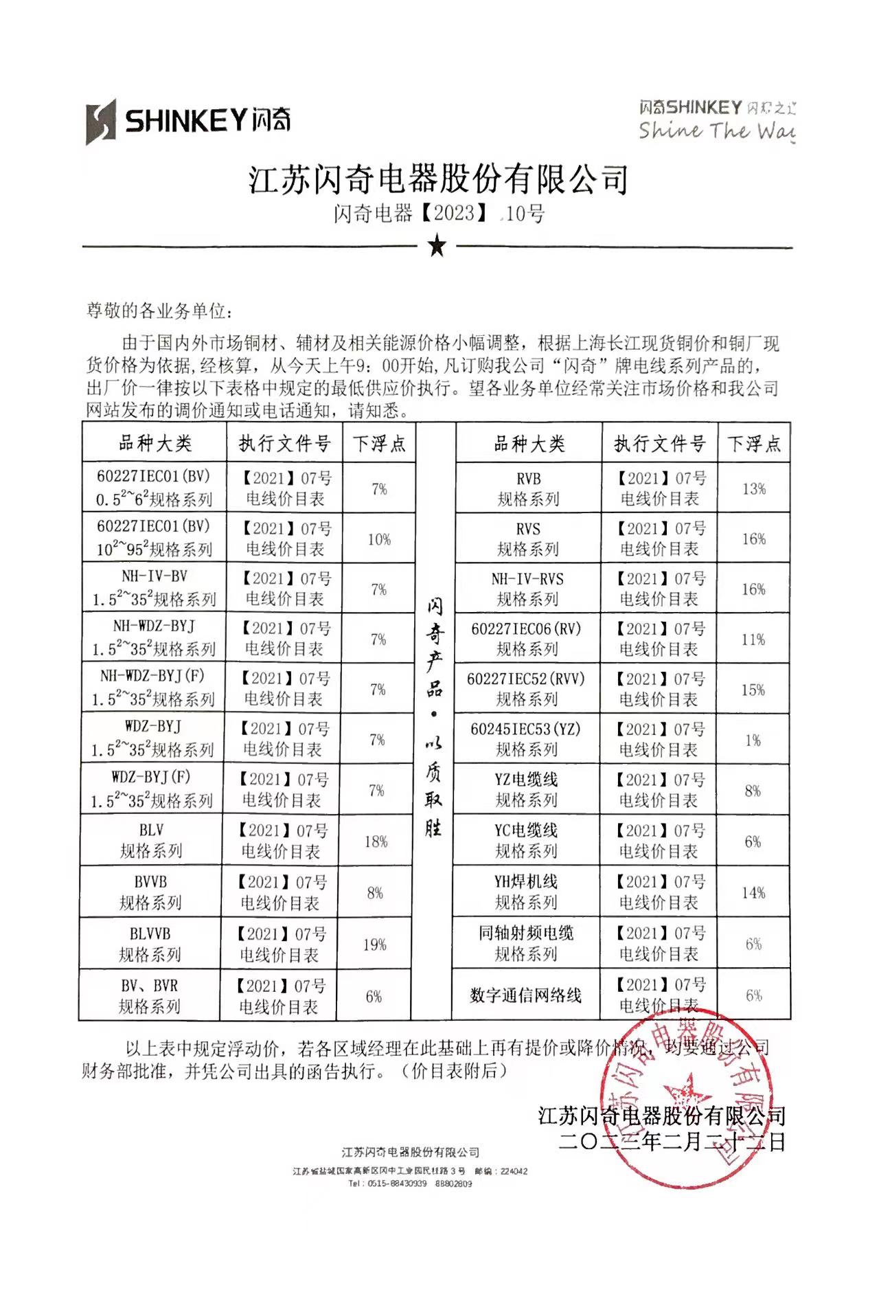 闪奇电器【2023】10号调价函告.jpg